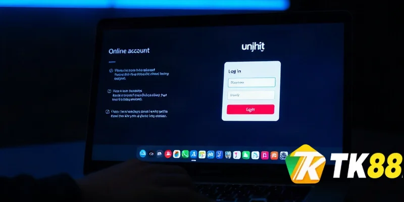 Người dùng đang đăng nhập TK88 trên laptop